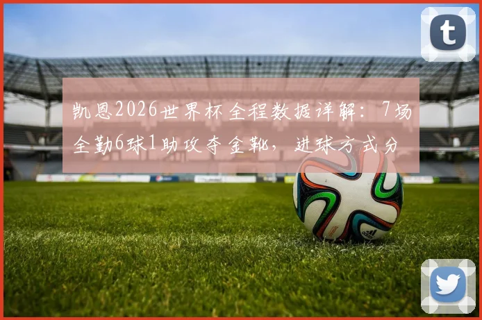 凯恩2026世界杯全程数据详解:7场全勤6球1助攻夺金靴,进球方式分析与关键作用解读